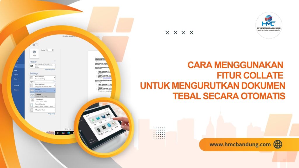 Cara Menggunakan Fitur Collate untuk Mengurutkan Dokumen Tebal Secara Otomatis